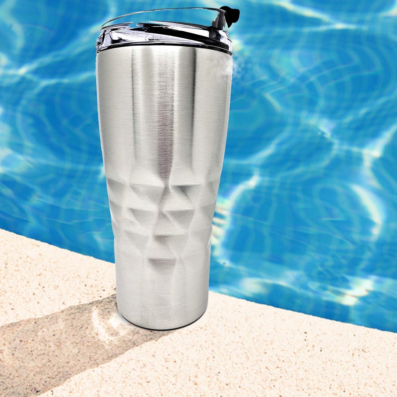 Primula Peak Hot or Cold Thermal Tumbler - Triple Layer Copper Technology  20 Ounce  Brushed Stainless Steel - Image 5