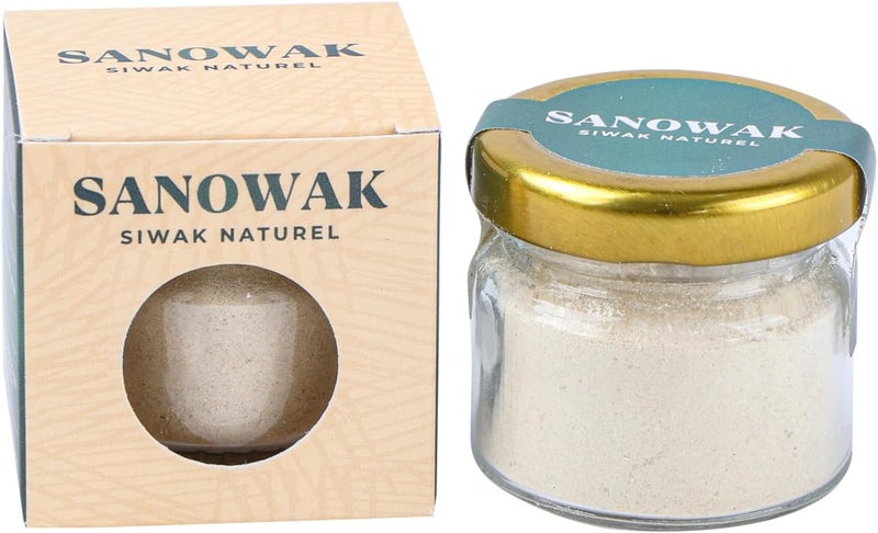100% Natural Miswak Siwak Powder | Herbal Oral Care Toothpaste Alternative | Fresh Breath & Gentle Teeth Cleaning | Eco-Friendly Glass Jar | Traditional Gum Care | 50g - Image 1