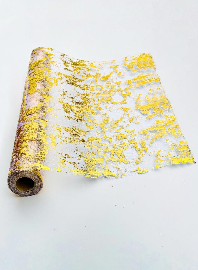 Herda 100ft Gold Table Runner - Metallic Golden Party Decorations Gold Tulle Mesh Centerpieces Decor for Birthday, Wedding, Anniversary, Thanksgiving, Christmas,‌ Graduation Party Table Runner - Image 1