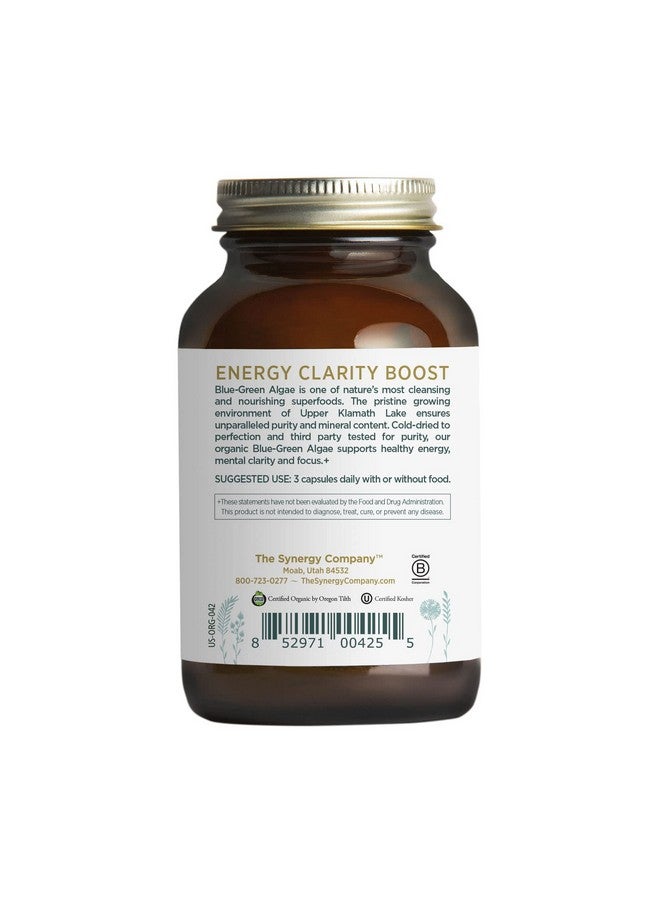 Pure Synergy Bluegreen Algae; 90 Capsules; Usda Organic; Nongmo; Vegan; Sourced From Upper Klamath Lake Oregon - Image 4