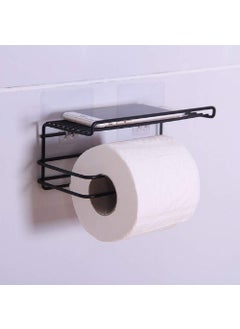 TORMUND TORMUND Self Adhesive Tissue Toilet Paper Holder Storage with Shelf Tissue Paper Roll Towel Holder Storage Tissue Roll with Mobile Phone Stand Hanger Napkin Holder Multi Color 1 Pc  - Image 1