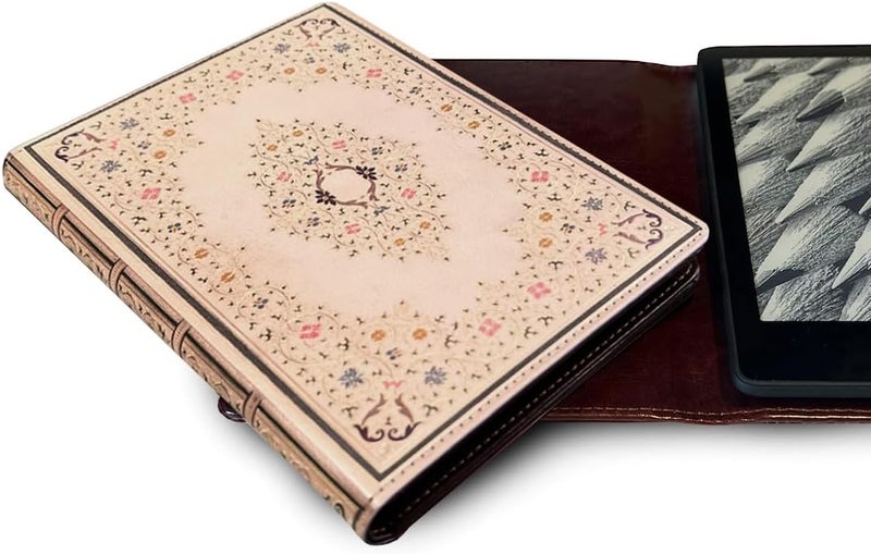KleverCase Book Cover for Any eReader with a 6 to 6.8 Inch Screen or 7.5 to 5.1 Inches in Size. Fits Any e-Book Reader Including kobo, Nook, Kindle, Paperwhite, Sony, storytel. (Vintage Flowers) - Image 1