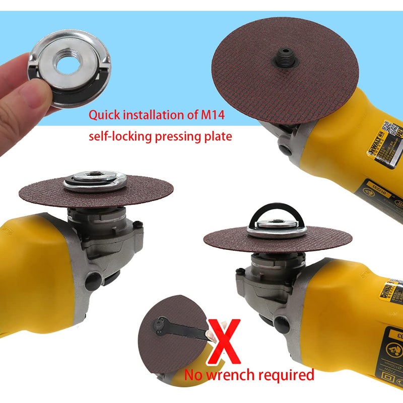 klarako M14 Silver Thread Quick Change O.D Disc Flange Locking Nut - Image 4