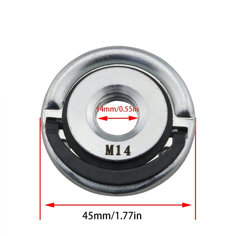 klarako M14 Silver Thread Quick Change O.D Disc Flange Locking Nut - Image 2