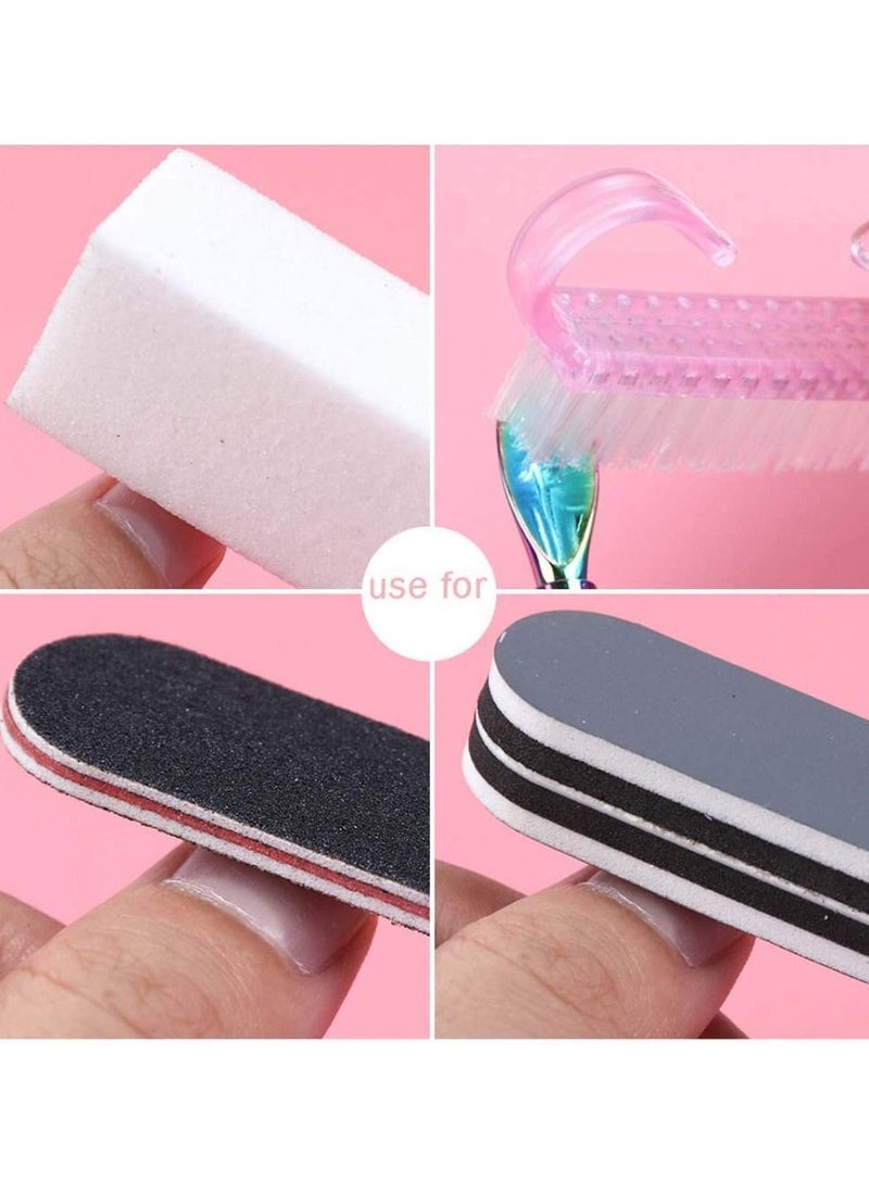 MARGOUN Nail Manicure Kit 5 in 1 Nail Care Tool Set Nail Brush, Nail File, Nail Buffer Pedicure Nail Art Essential Equipment for Home and Salon Use  - Image 3