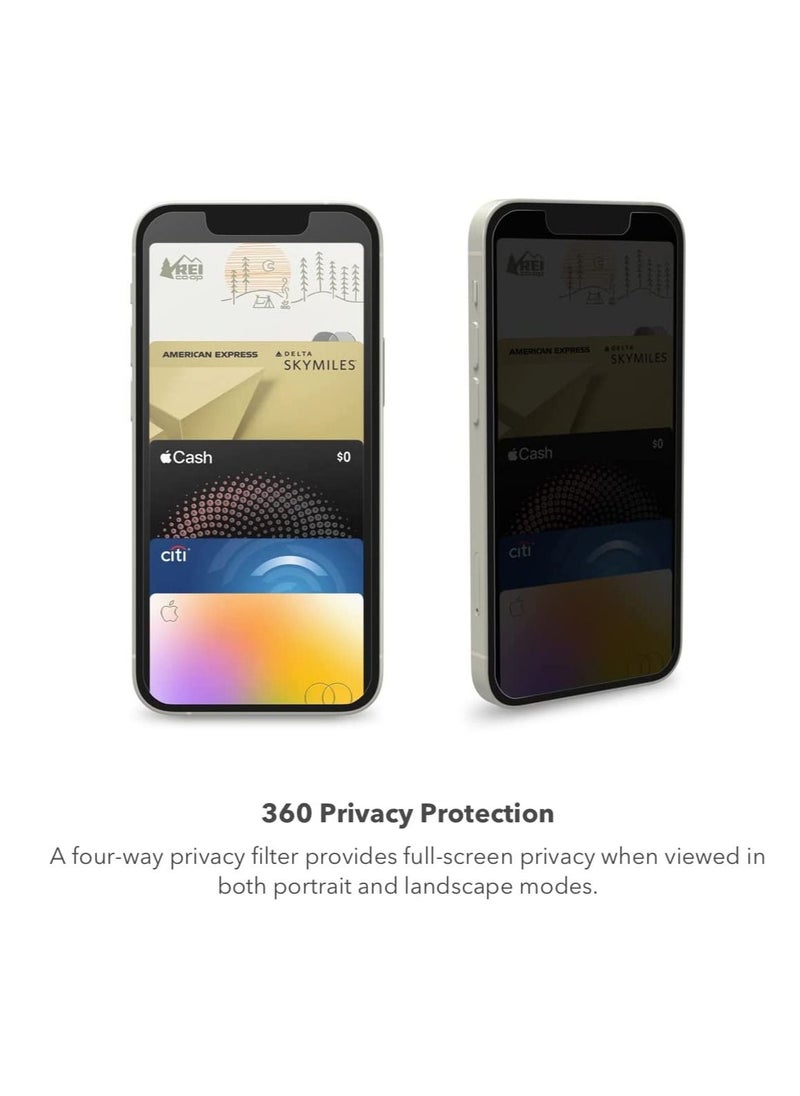 MOCOM 5D Anti-Spy Privacy Tempered Glass Screen Protector For iPhone 14 Pro Black  - Image 3