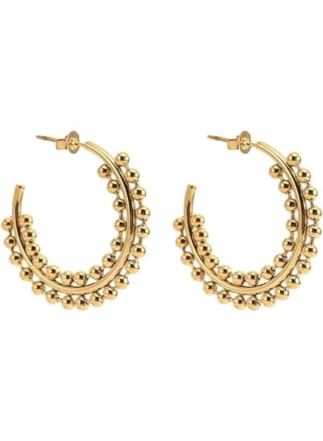 LEE COOPER Women's Stainless Steel Gold Earrings