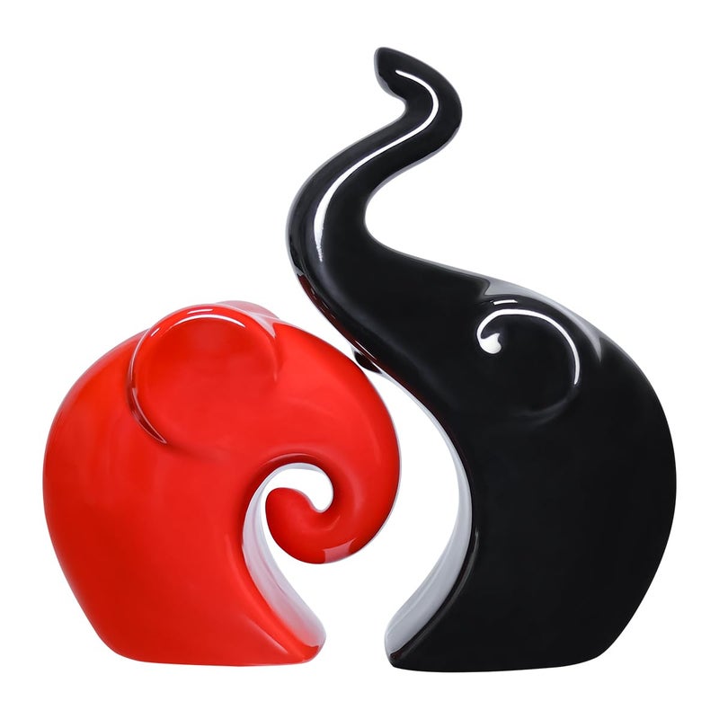 ECYC Originality Home Decoration Furnishing Animal Ornament Ceramics  Elephant Lovers