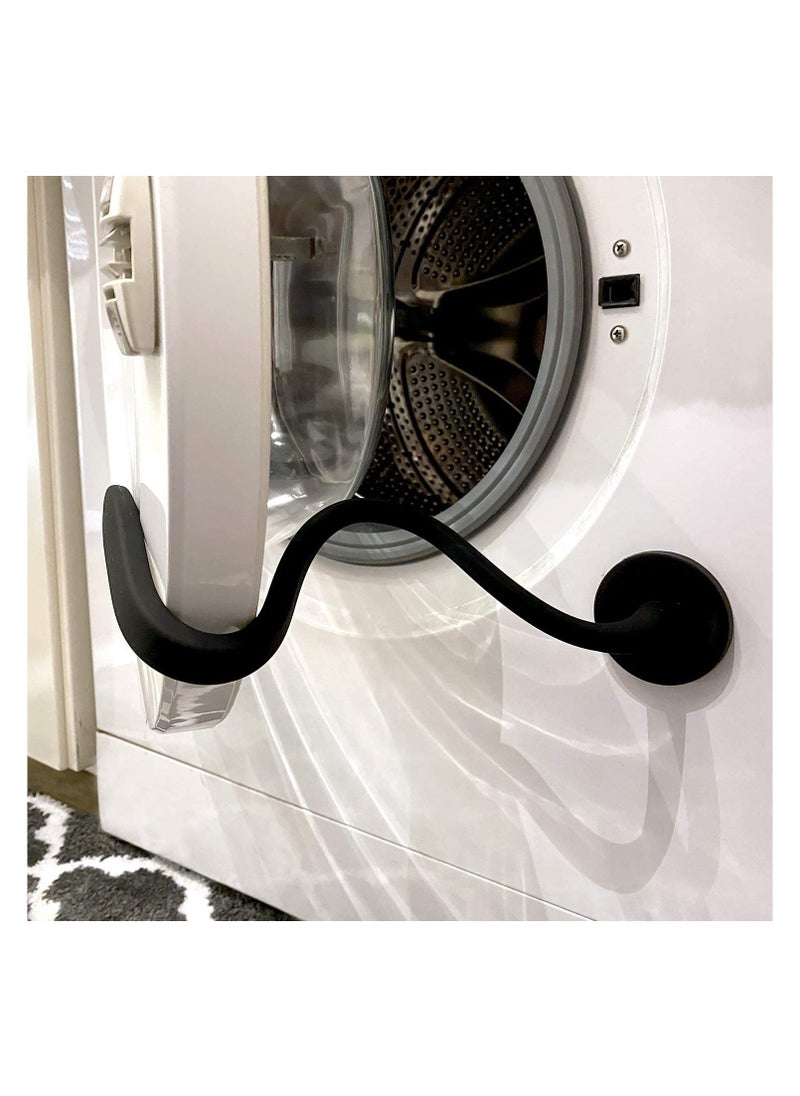 Generic - Front Load Washer Door Prop, Magnetic Washing Machine Door Holder, Adjustable Flexible Laundry Door Post Dryer Door Prop Universal Washing Machine Door Stopper for Most Washing Machines (Black) - Image 1