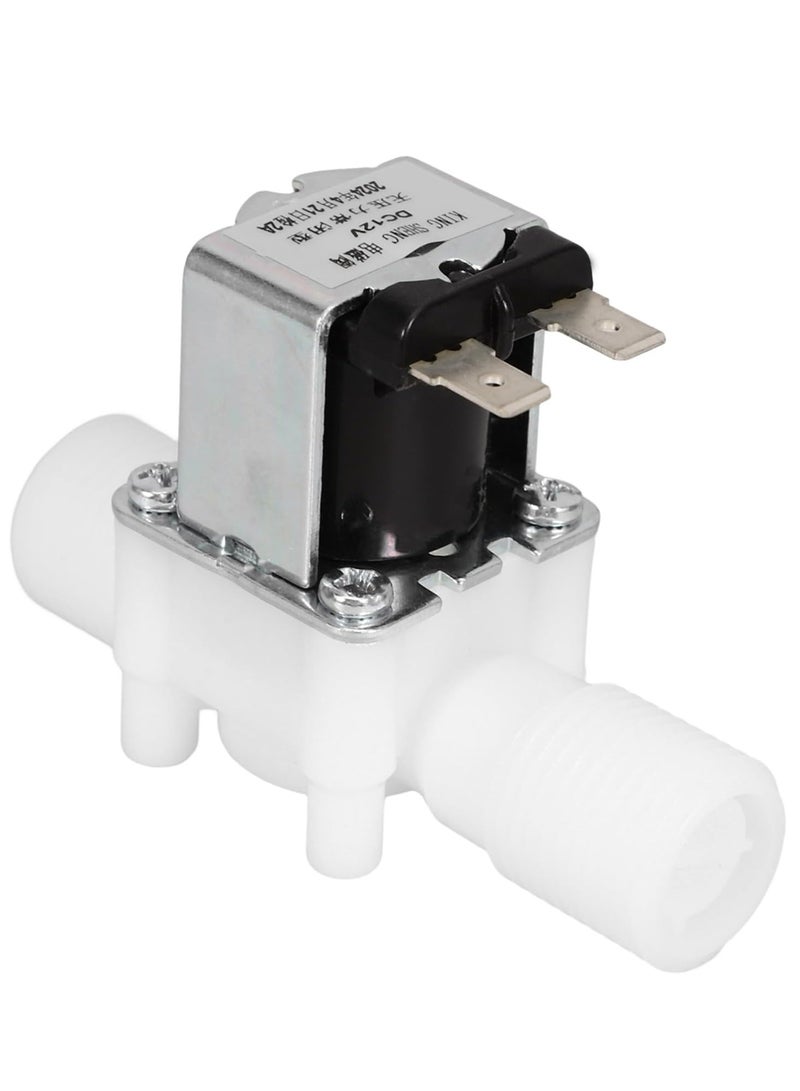 1/2 Inch 12V DC NC Plastic Electric Solenoid Valve for Water and Air Control - Image 1