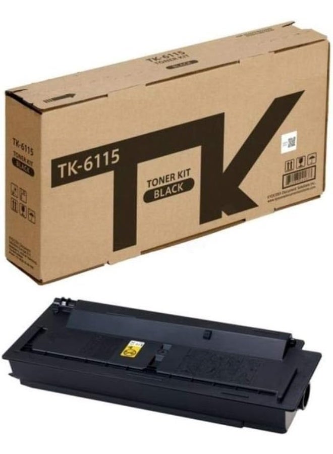 TK-6115 Black Toner Cartridge Compatible with Kyocera ECOSYS M4125idn, M4132idn, 1250, 1320 Printers – High Yield 12,000 Pages