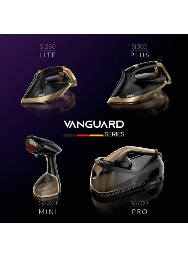 Feller Steam Iron 3000W,Grab-to-Steam Technology, Prime Gold Ceramic 2x Sole Plate+Anti Calc, Anti Drip, Auto Shut Off, Display, Turbo Steam, SI300,2Y Guarantee-UAE Version (Gold) - Image 3