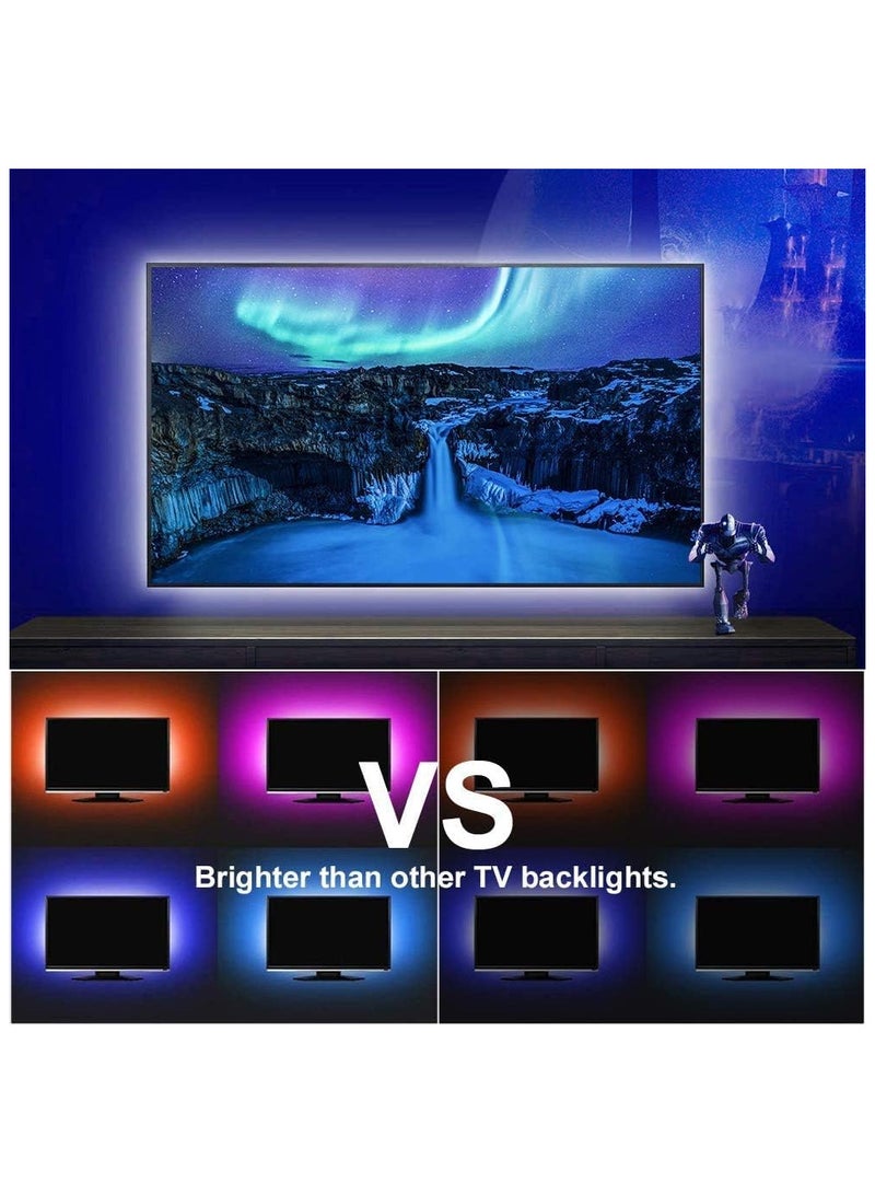 Rscy 2M LED Strip Light TV Bias Backlight Kit for HDTV Desktop PC Fish Tank Decorations, Waterproof RGB Monitor Lighting with Remote Control, USB Powered, multi color - Image 2