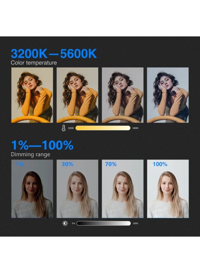 اف اكس ستوديو 50W Bi-Color LED Panel with Dual Battery Kit & Charger - ( U800+ ) - Image 4