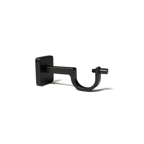 Colornest Curtain Rod Brackets for 1-Inch Curtain Pole |Premium Metal Curtain Holders, 35 Kg Load Capacity| Wall Mount Support Hardware Black Matte - 2 pcs - Image 5