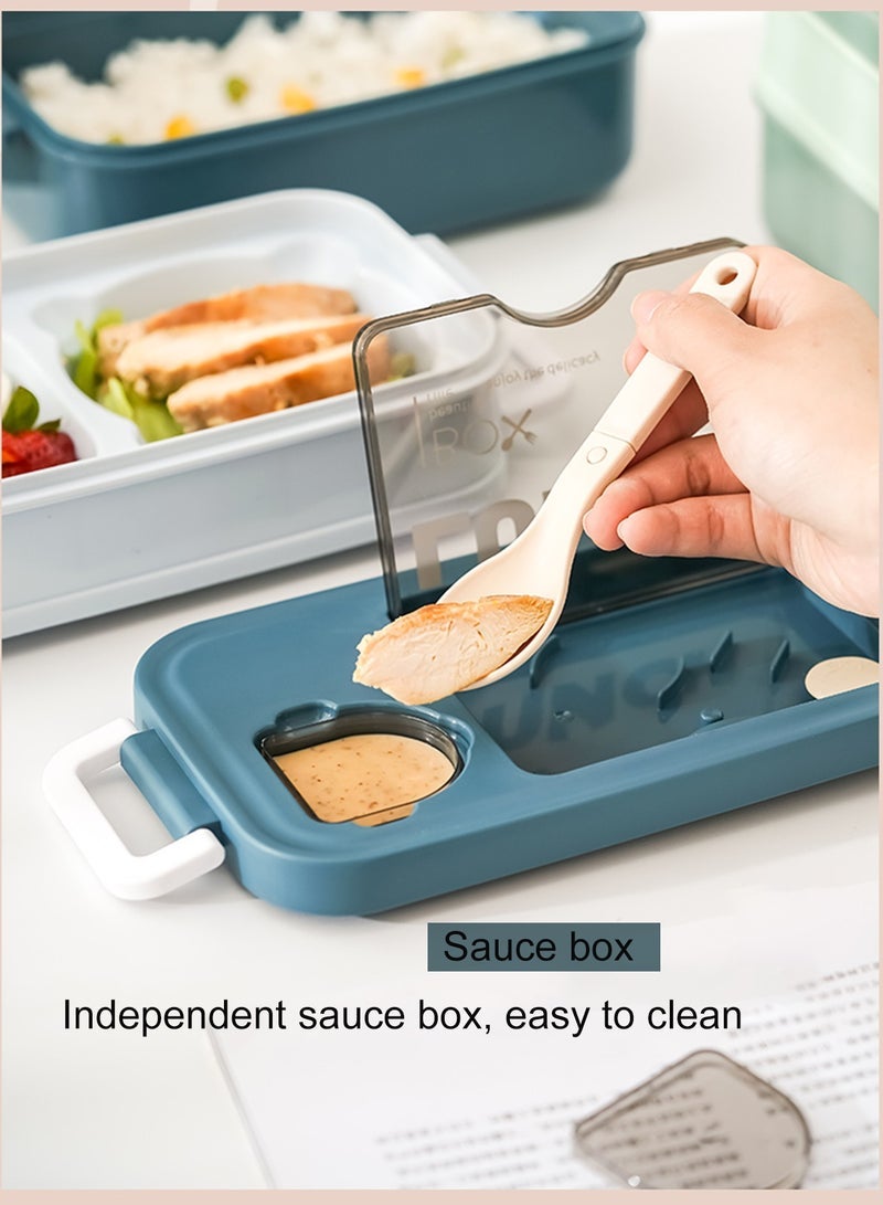 ROEIEIS Lunch Box,Leak-Proof Bento Box for Kids, BPA-Free Lunch Box Kids,Microwave and Dishwasher Safe Bento Box Adult,Durable Lunch Containers for Adults (Green) - Image 5
