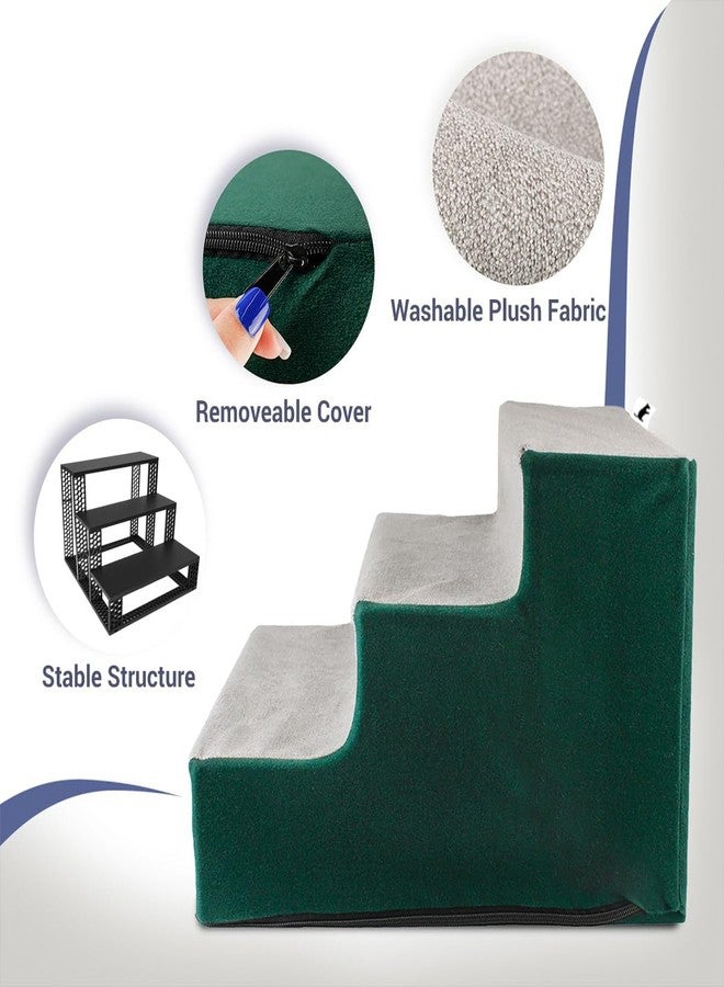Billionchains Dog Stair for Small Dogs Assembled Cat Steps with Washable Cover for Couch, Low Bed (Height: 12.2”) - Image 5