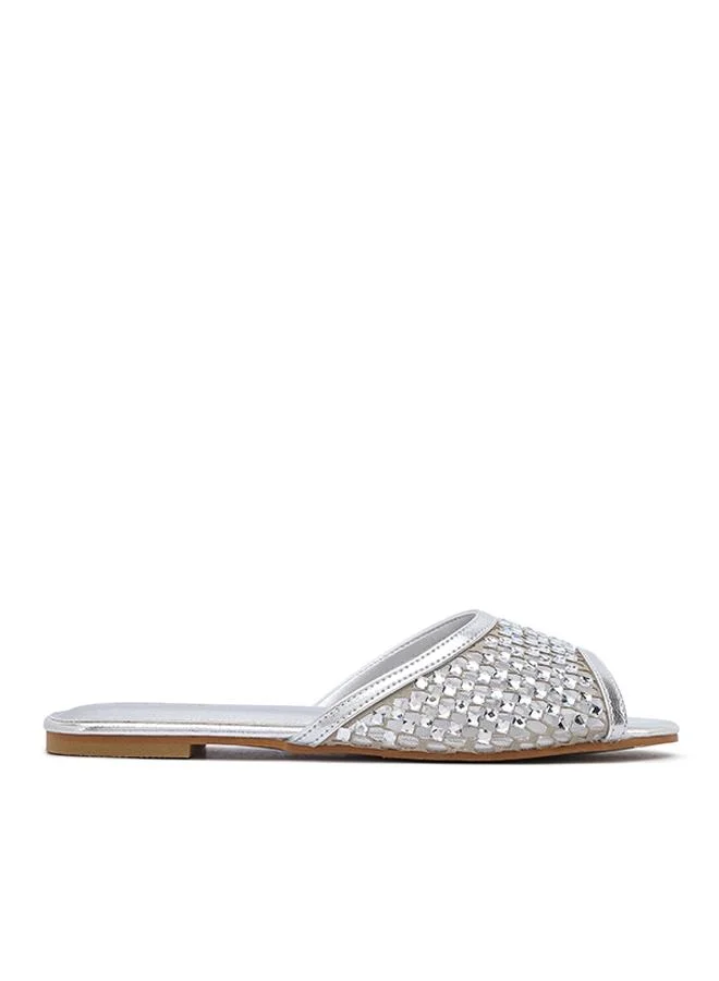 فايور Stylish Lattice-Woven Crystal Slide MY 407