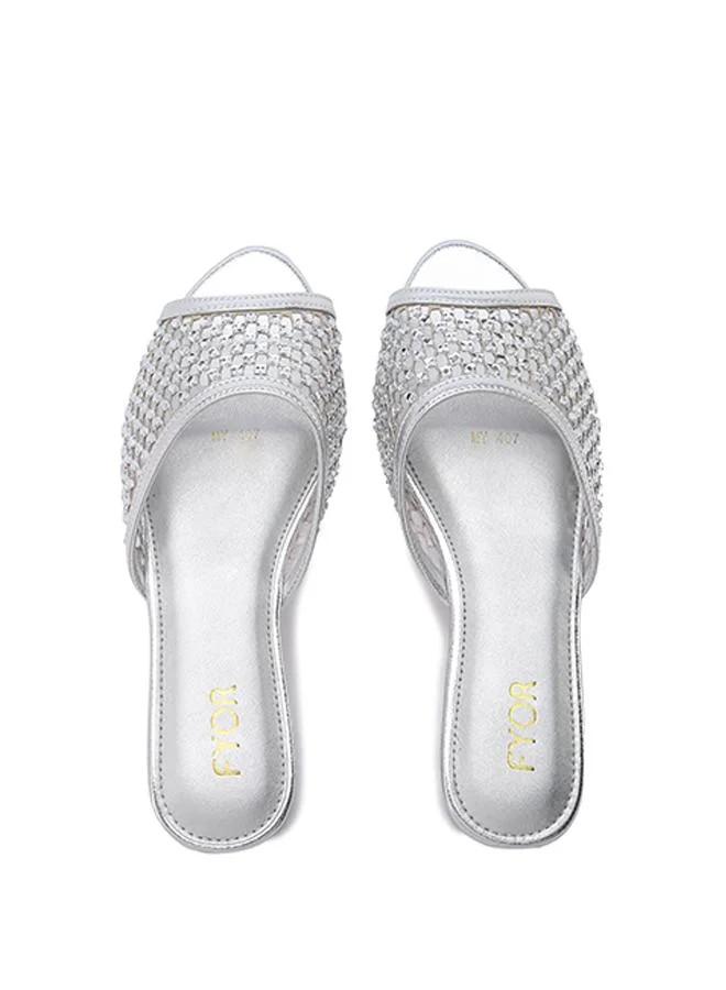 Fyor  Stylish Lattice-Woven Crystal Slide MY 407 for Women | Best Price UAE