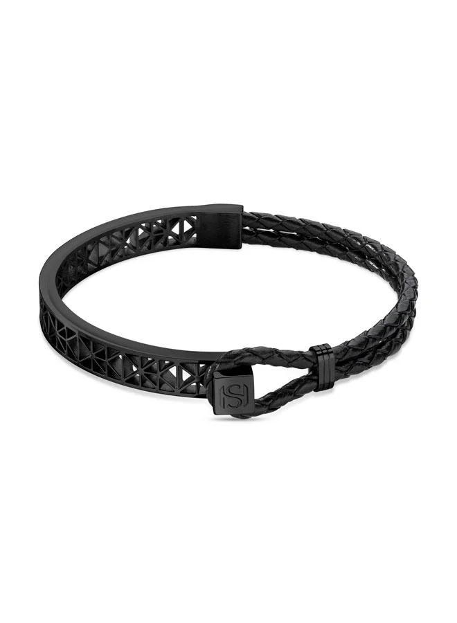 Saint Honore Paris Champ De Mars Braided Leather Bracelet for Men