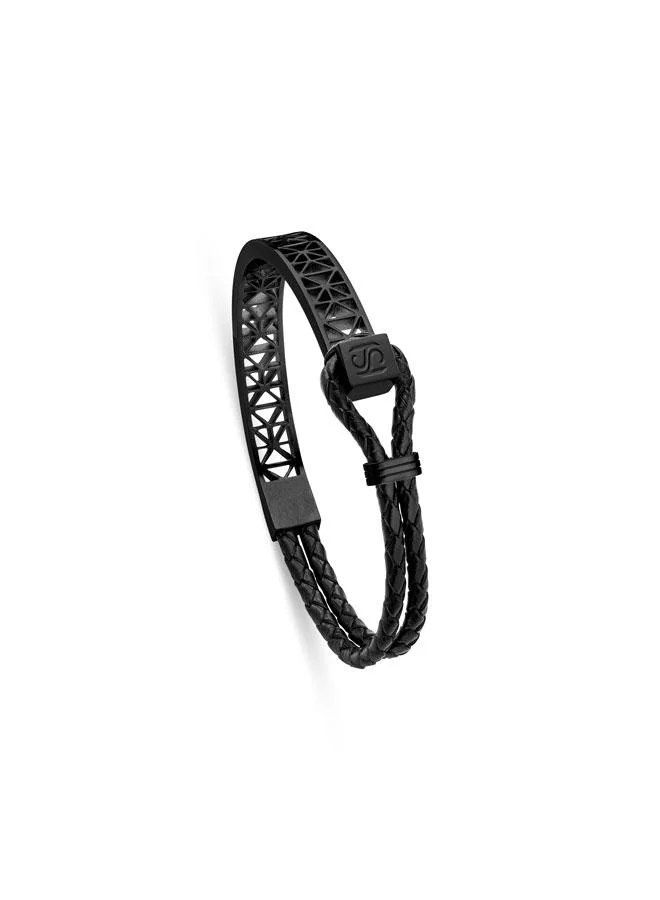 Saint Honore Paris Champ De Mars Braided Leather Bracelet for Men