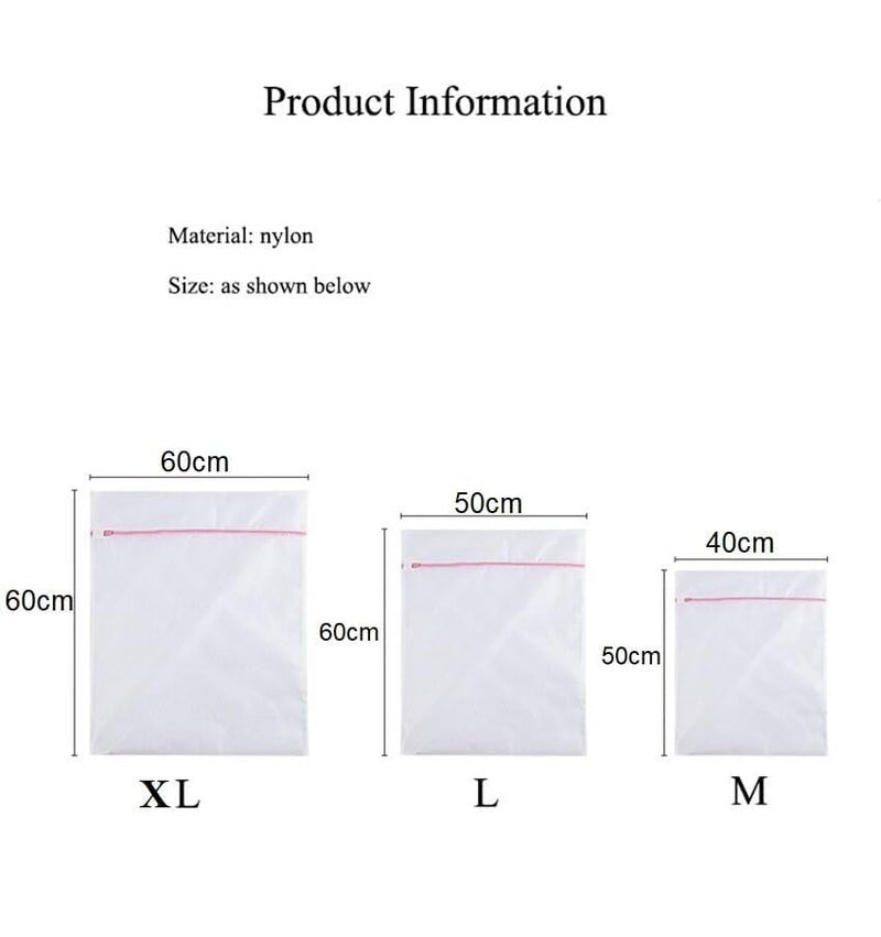 KitchenFest KitchenFest Laundry Bags for Clothes Net Mesh Bag for Washing Bra Socks Jeans Washing Machine Storage Protection Bag Pack of 3 - Image 2