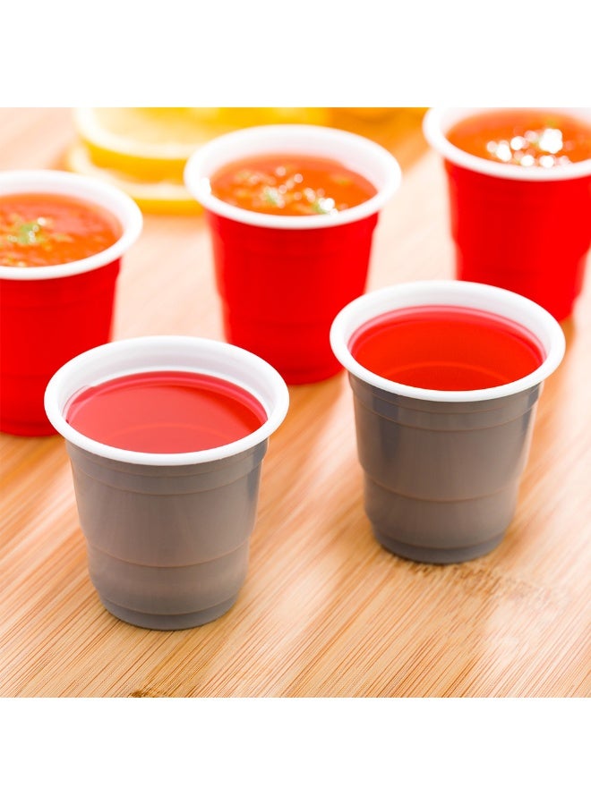 Restaurantware RW Base 2 Ounce Party Glasses, 500 Disposable Cups - Durable, Lightweight, Gray Plastic Shot Glasses, Serve Snacks, Condiments, Or Samples - Image 3