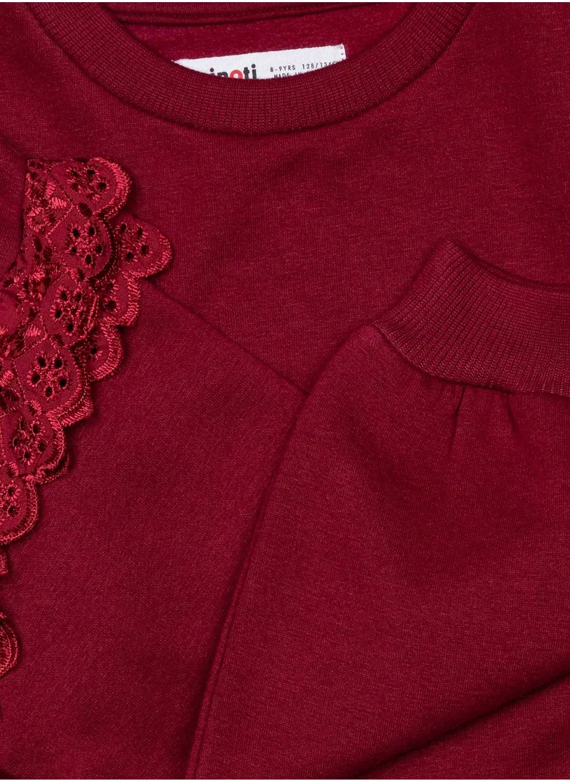 مينوتي Kids Girls Frill Sleeved Sweatshirt