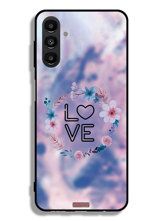 Tolwak Samsung Galaxy A04s Protective Case Cover Love In Flowers Ring Art - Image 1