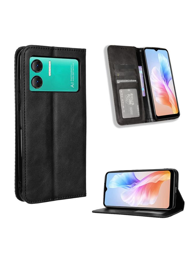 S-TOP Case For Doogee X98 Magnetic Buckle Retro Texture Leather Phone Case - Image 1