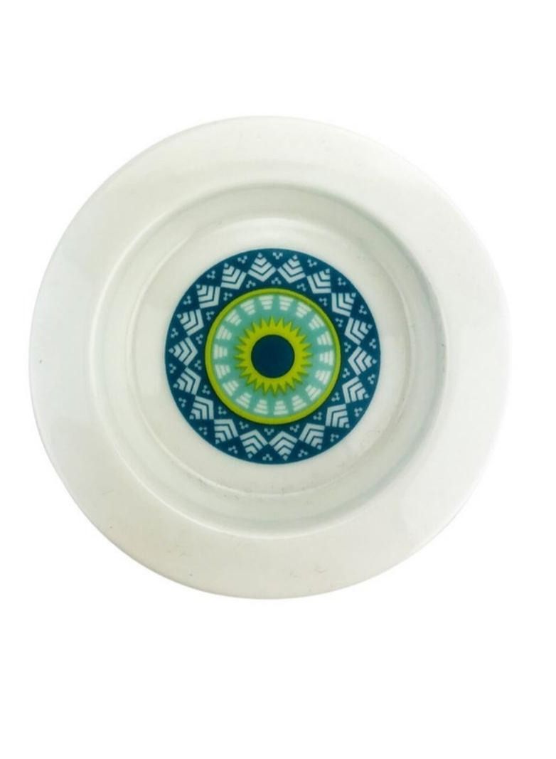 Tealand Microwave Safe Fine Porcelain Green Wheel Design Mug with Lid And infuser for Loose Leaf Tea (0.375L)  3pc - Image 2