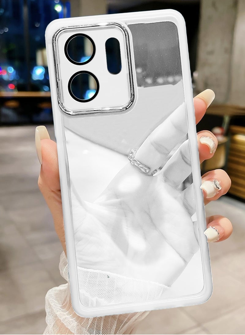 دبليو تيك غلاف هاتف رقيق للغاية بحواف كهربائية للكاميرا لحماية عدسة الكاميرا من TPU الشفاف الناعم 5G vivo V60 2025 - أبيض - Image 2