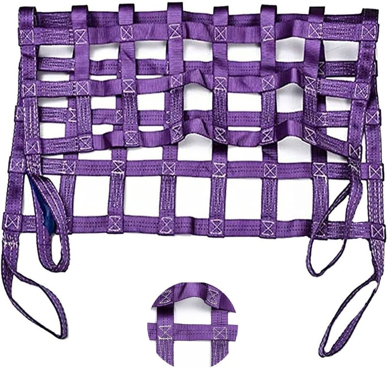 Lifting Net Straps,Cargo Hanging Net, Hanging Lifting Cargo Net, Safety Lifting Net Straps, Strong Load-Bearing Material Handling Straps, Cargo Lifting Bag, Stretchable Elastic Bike Load Cargo Securin - Image 1