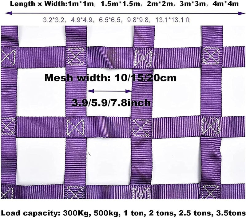 Lifting Net Straps,Cargo Hanging Net, Hanging Lifting Cargo Net, Safety Lifting Net Straps, Strong Load-Bearing Material Handling Straps, Cargo Lifting Bag, Stretchable Elastic Bike Load Cargo Securin - Image 4