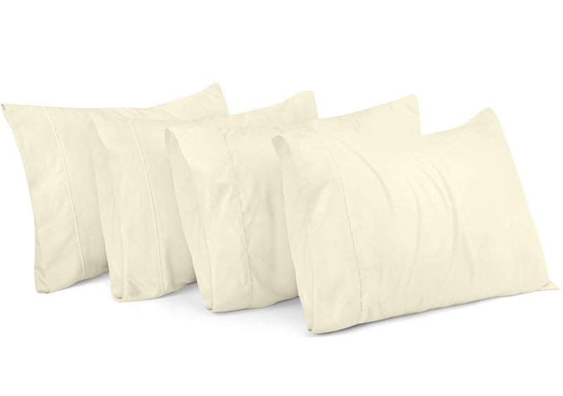 Utopia Bedding Queen Pillowcases - 4 Pack - Envelope Closure - Soft Brushed Microfiber Fabric - Shrinkage and Fade Resistant Pillow Covers Queen Size 20 X 30 Inches (Queen  Ivory) - Image 1