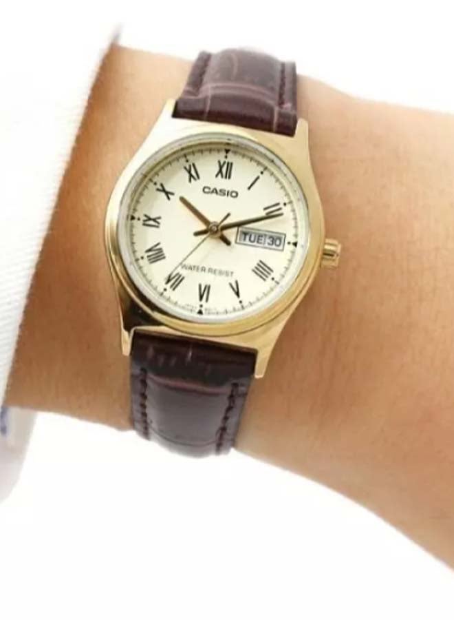 CASIO Women Leather Analog Wrist Watch LTP-V006GL-9BUDF - Image 3