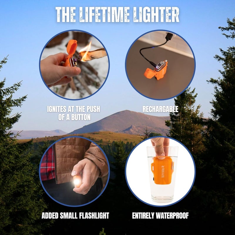 EZ FIRE FIRESTARTER – 40 عبوة من مشعل النار الطبيعي بالكامل للتخييم، مواقد النار، الشواء والمدافئ – حرق طويل، مقاوم للعوامل الجوية، غير سام + مجموعة ولاعة قابلة لإعادة الشحن من Survival Frog - Image 4