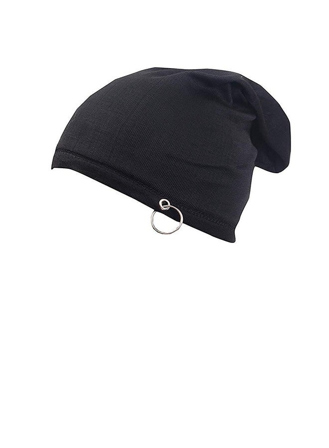 Zeki Boy's & Girl's Cotton Ring Beanie, Ring Cap for All The Seasons (Pack of 2) (Black and Dark Grey) - Image 2