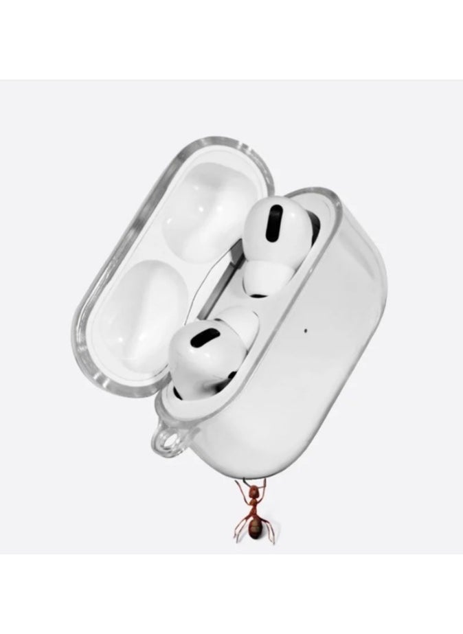 Generic Transparent TPU Shockproof Case Accessories with Keychain For Airpods Pro 2/Pro Cover-Transparent  - Image 2