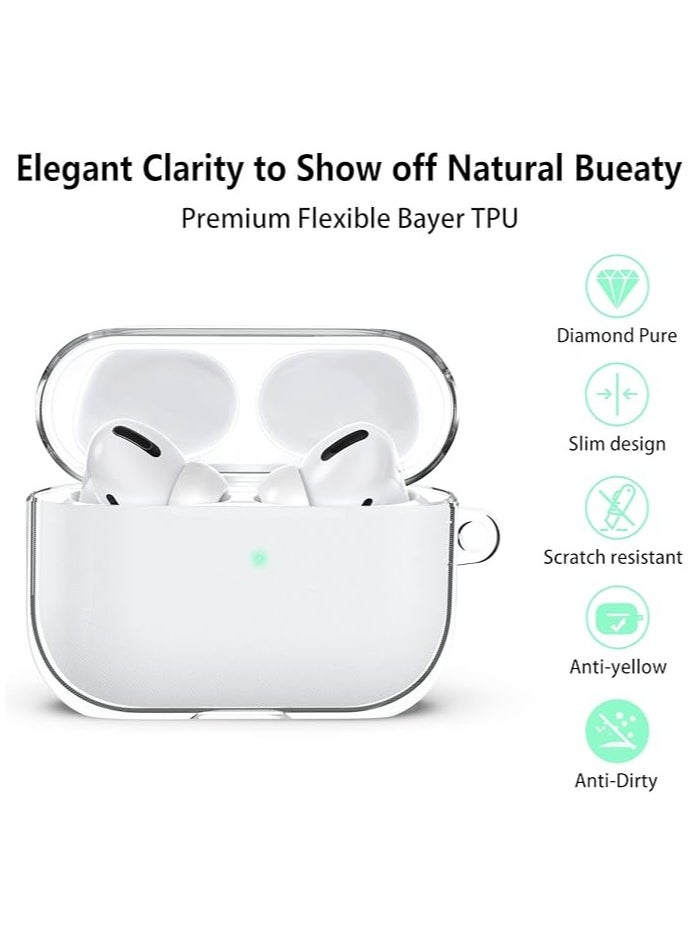 Generic Transparent TPU Shockproof Case Accessories with Keychain For Airpods Pro 2/Pro Cover-Transparent  - Image 5