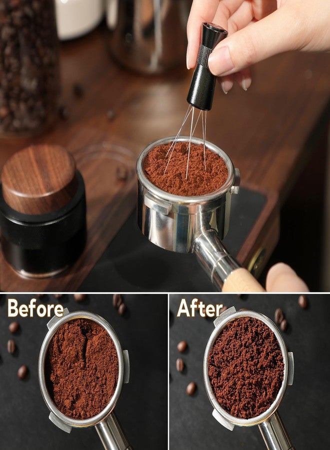 CHDEXU WDT Tool Espresso Distribution Tool with Magnetic Stand, 6 Stainless Steel Needles 0.4mm Adjustable Range Coffee Stirrer with 6 Extra Needles for Barista Espresso Tool - Image 5
