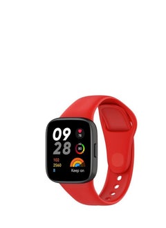 Watch Silicone Sport Strap for Redmi Watch 3 Active Rubber Wristband Red  - Image 2