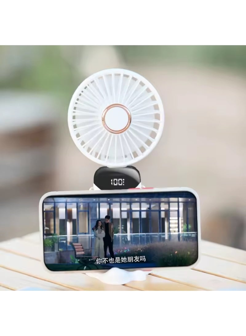 بروفيسور مروحة محمولة باليد وحزام و توضع به روائح لسطح المكتب، رذاذ، صغيرة، خفيفة الوزن - 1 قطعه - Image 4