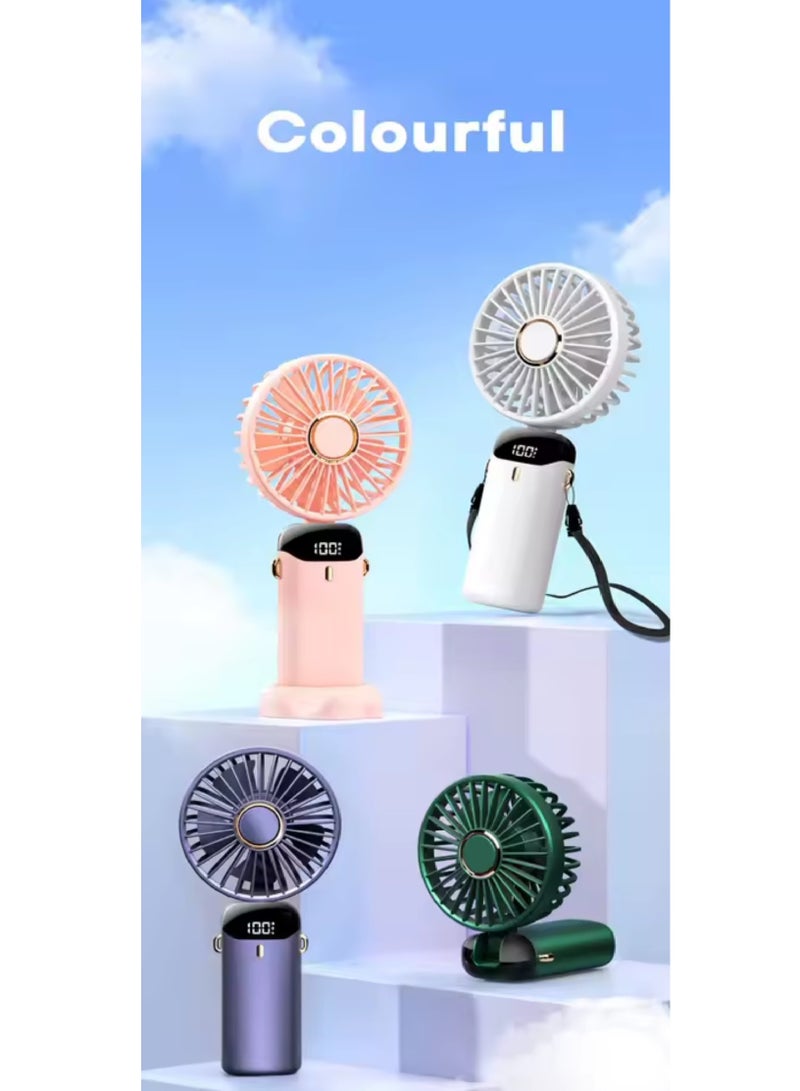 بروفيسور مروحة محمولة باليد وحزام و توضع به روائح لسطح المكتب، رذاذ، صغيرة، خفيفة الوزن - 1 قطعه - Image 3