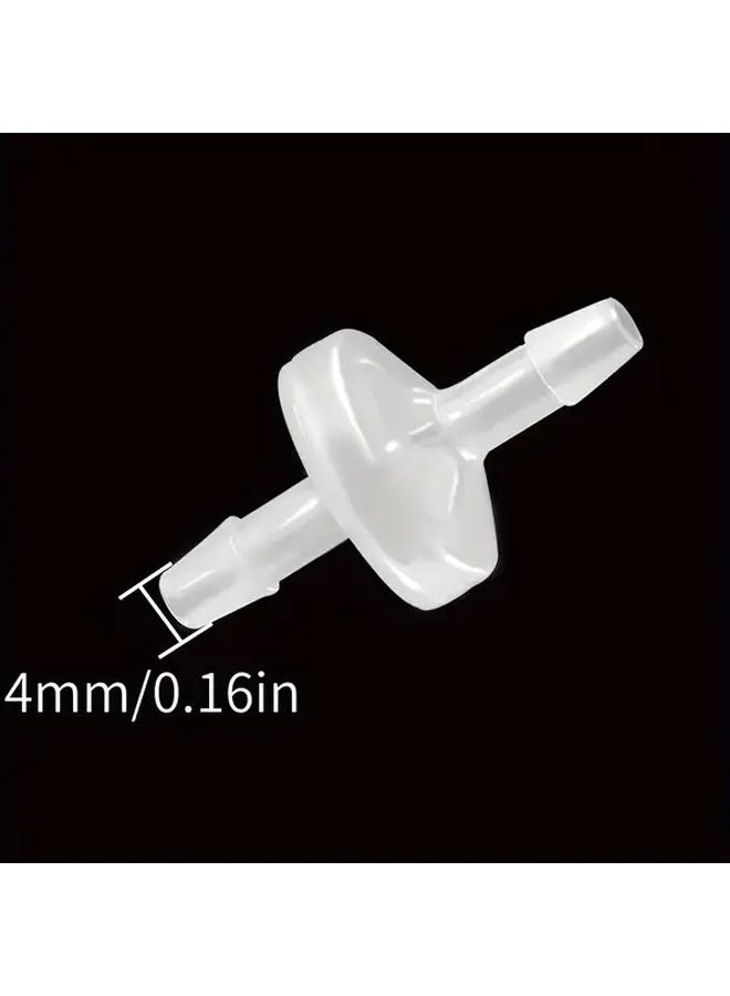 Pack of 10 One Way Check Valves 4mm Non Return Plastic Valve for Water Fuel Oil Air Gas - Image 1