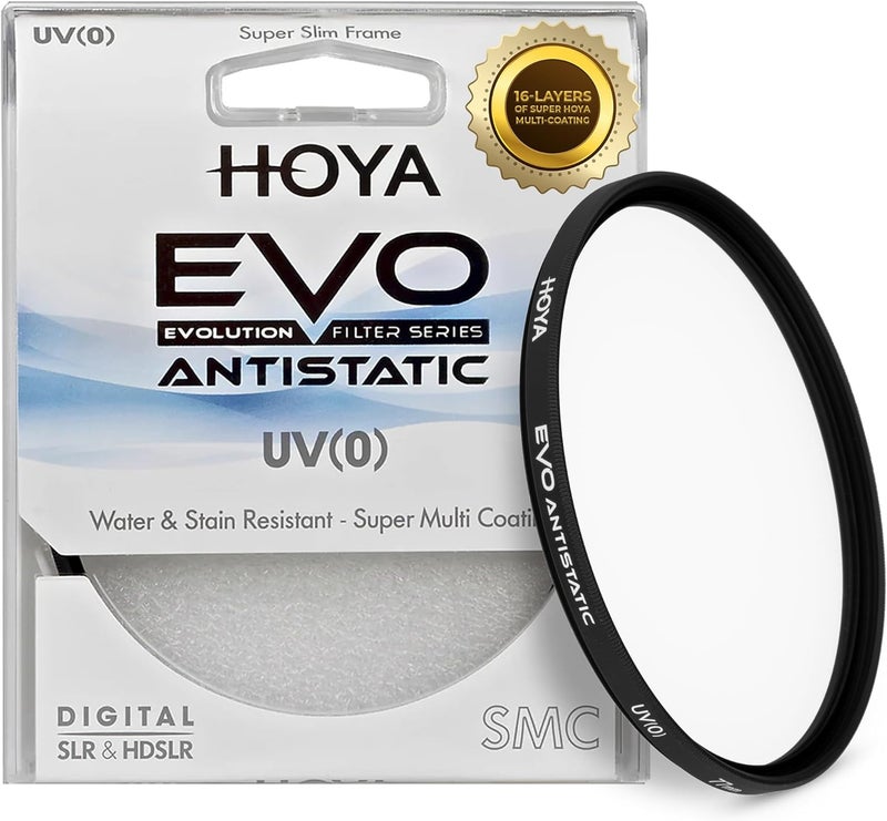 HOYA EVO Antistatic 43mm UV Filter — Camera Filters with 16-Layer SMC Coating, 3mm Thick, Optical Glass for Superior Resolution - Dust, Stain & Scratch-Resistant for Clear and Distortion-Free Images - Image 1