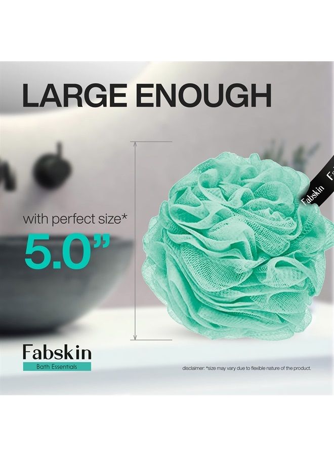 Fabskin Luxury Bathing Loofah For Women / Bath Sponge / Round Loofah for Men and Women / Loofah For Bathing / Bath Sponge For Bathing / Bath Scrub Brush / Shower Bath Loofah (Couples Pack of 2 - Assor - Image 5