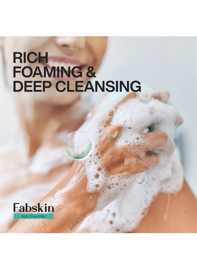 Fabskin Luxury Bathing Loofah For Women / Bath Sponge / Round Loofah for Men and Women / Loofah For Bathing / Bath Sponge For Bathing / Bath Scrub Brush / Shower Bath Loofah (Couples Pack of 2 - Assor - Image 4