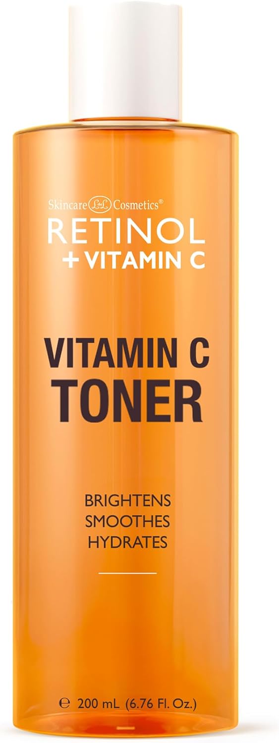 تونر الوجه بالريتينول وفيتامين سي للتفتيح ومكافحة الشيخوخة وترطيب البشرة لتقليل الخطوط الدقيقة والبقع الداكنة مناسب لجميع أنواع البشرة 200 مل