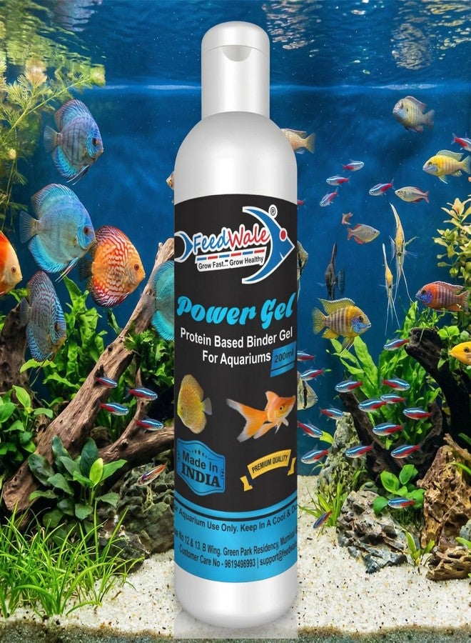 FeedWale Aquarium Power Gel 200ml Protein Binder Gel for Fish Food | Mix Medicines, Probiotics & Supplements Easily | Improves Absorption, Reduces Food Wastage | for All Aquarium Fishes - Image 2